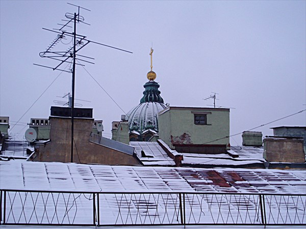 078-Петербургские крыши купол Казанского собора
